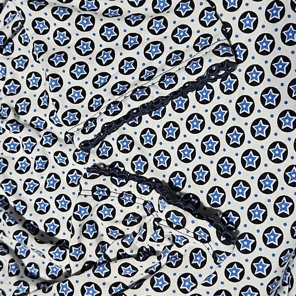 Boden Womans Natasha Blue Stars j0347 US 12/UK 16 Viscose Elastane Top - Picture 8 of 9